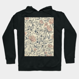 Floral Pattern Hand Drawn Sketch: Hand-Sketched Bloom Magic Hoodie